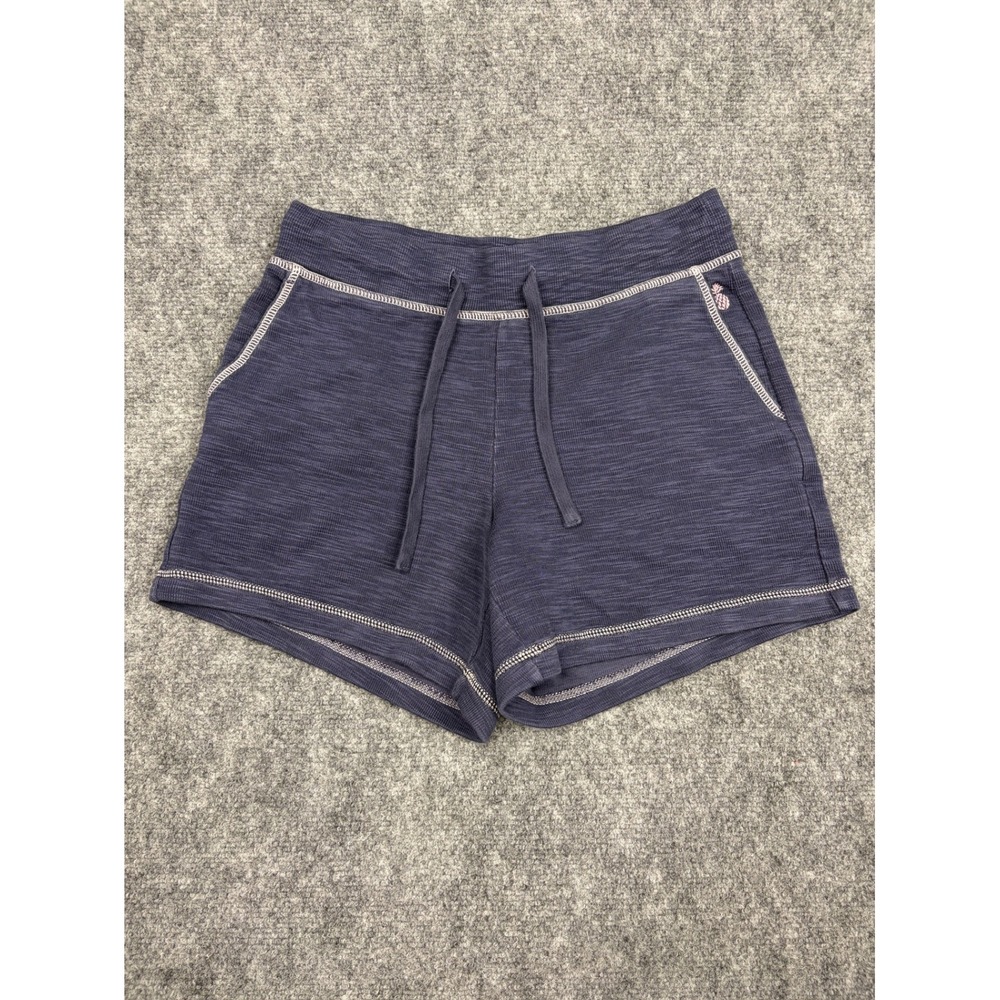 Tommy Bahama Womens XS Blue Space Dye Knit Lounge Shorts Pineapple Logo